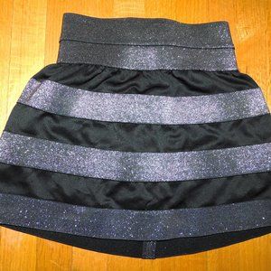 Girl Size 14 - Black & Silver Skirt by IZ Girl